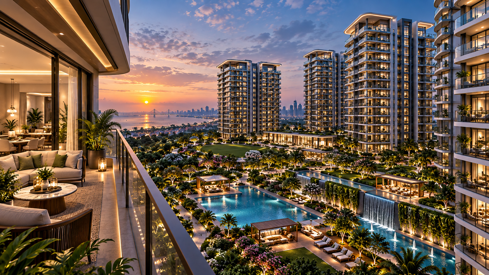 Oberoi Bandra West luxury residential tower at Carter Road with sea view